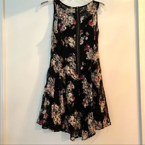Flower Black Dress